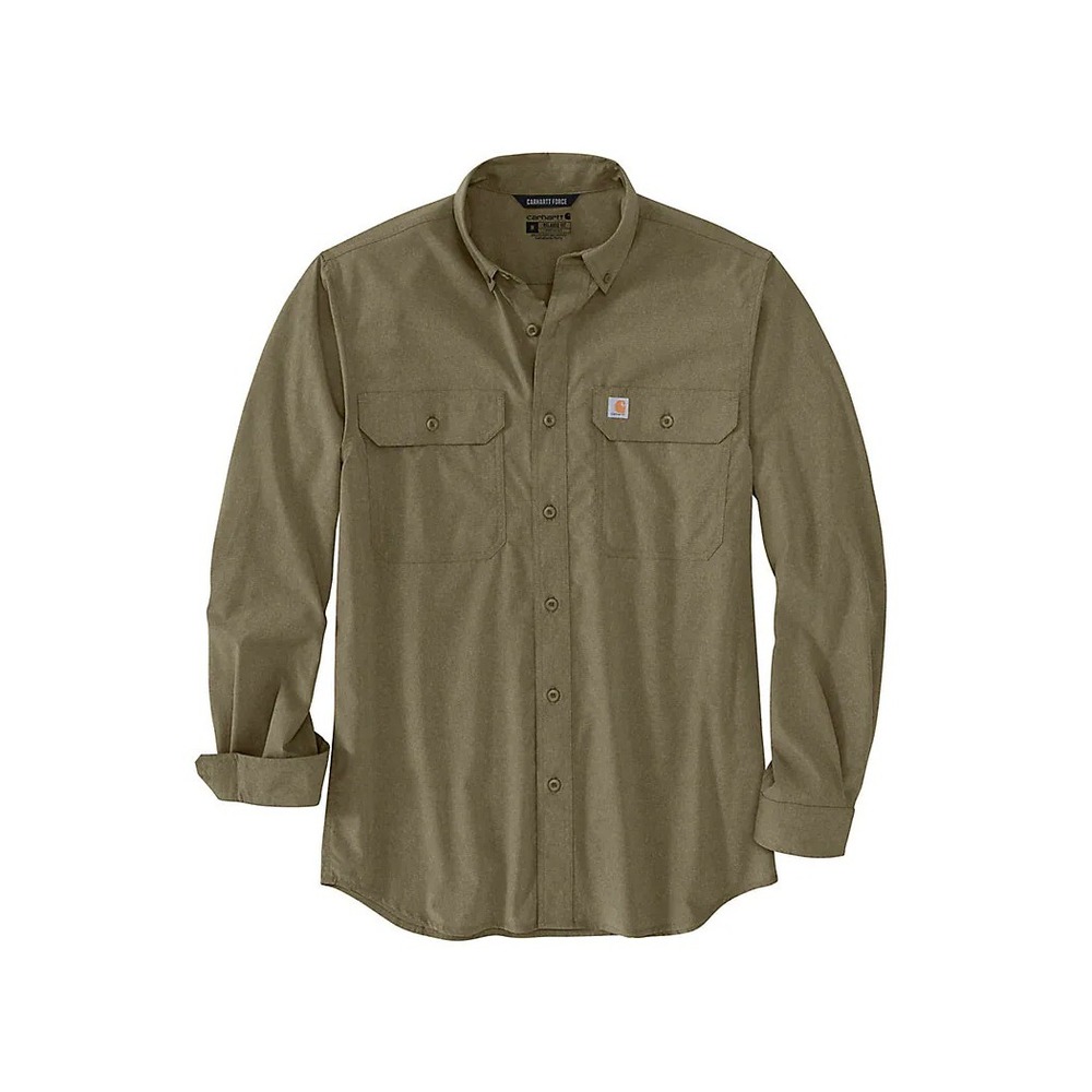 Carhartt Force Sun Defender Mens 2XL Chambray Relaxed Fit Long Sleeve Shirt